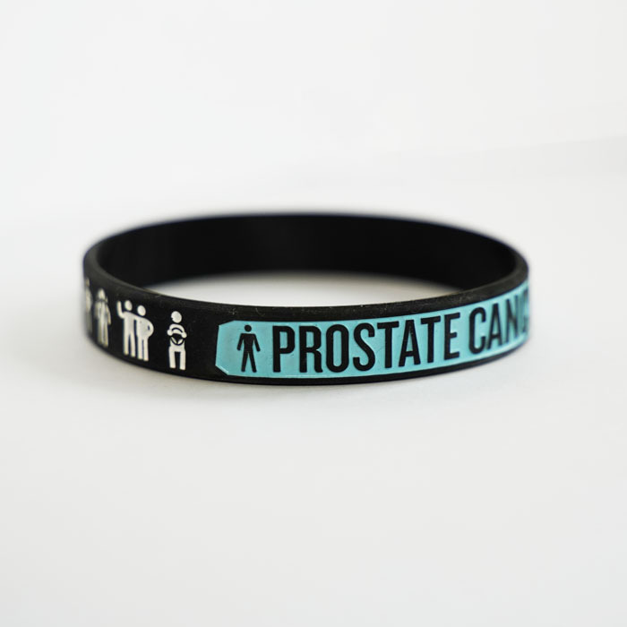 Classic Black & Blue Prostate Cancer Support Wristband