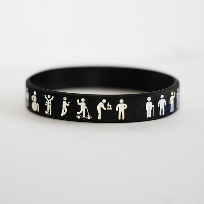 Classic Black & Blue Prostate Cancer Support Wristband