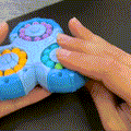 Stress Relief Fidget Toy Rotating Spinner Triangle Spin Magic Bean Puzzle Cube